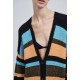 Combos Knitwear W4THCL0017 Cardigan Striped Buttons 